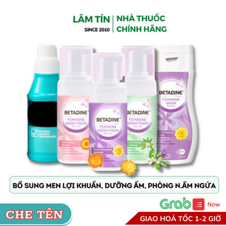 Combo Betadine dung dịch vệ sinh phụ khoa dạng bọt và gel Chính Hãng 100ml 250ml