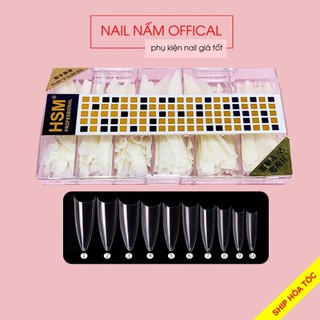 Móng tip, móng nối nhọn dài HSM dẻo, chuẩn phom, đủ size từ 0-9