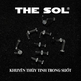   1 CHIẾC  Khuyên Tai Thủy Tinh Trong Suốt Unisex thesolvn 