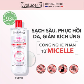 Bộ nước tẩy trang Evoluderm dành cho da Mẫn Cảm và Kích ứng 250ml + 500ml