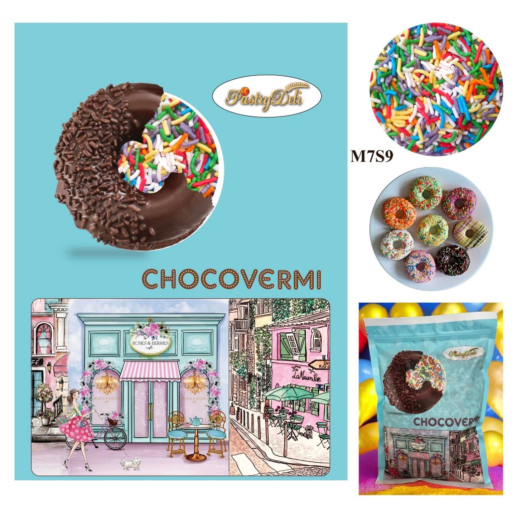 CỐM MÀU TRANG TRÍ BÁNH PASTRY DELI | PASTRY DELI Colour Vermicelli 900g