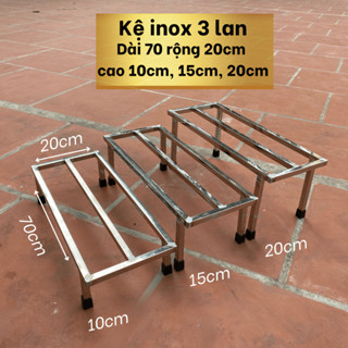  Giá kệ inox chậu trồng cây kệ chậu hoa cảnh sân vườn đẹp dài 70cm rộng 20cm 3 lan Hoangphong2024 