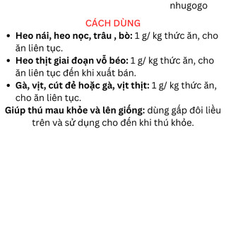 Nova E Selen qui cách gói 100 gram thức ăn