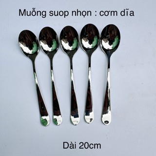 Muỗng suop nhọn inox 304 PHP20CM kích thước dài 20cm, đường kính miệng 4cmx6cm, độ  dày 2ly