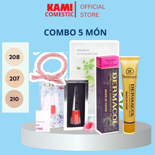 Kem Nền Che Khuyết Điểm, Kem Che Hình Xăm Dermacol Make Up Cover 30g, Miếng Dán Hình Xăm Mini - KAMI