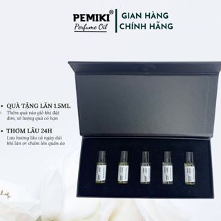 Set 05 chai tinh dầu nước hoa dubai PEMIKI nước hoa nam nữ dạng lăn mini thơm lâu 24h