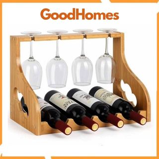 Kệ để rượu vang gỗ tre tự nhiên