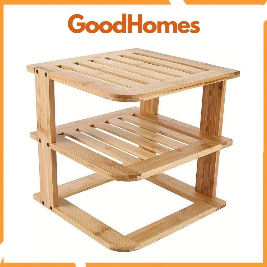 Kệ gỗ tre để đồ 3 tầng đa năng _ MINTIOS