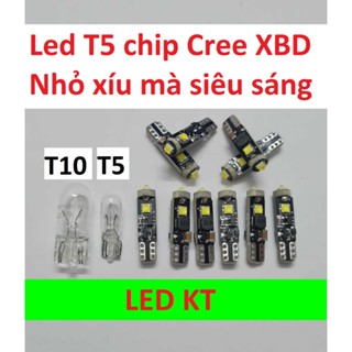  Đèn Led T5 cao cấp cho cốp Mazda 3 có 3 chip Cree XBD siêu sáng 12V 24V auto vol cho đồng hồ EX cốp Shark và xe tải 24V 