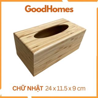 Hộp đựng giấy ăn gỗ tre cao cấp