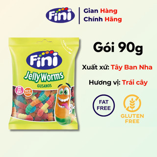Kẹo dẻo Fini Jelly Worms Sâu chua 90g Vị Trái Cây