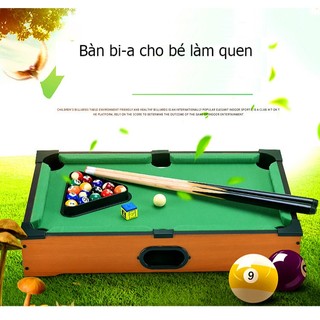 bàn bi a mini 51*31*9.5cm - bida bi da mini bằng gỗ vải nỉ tiêu chuẩn - đồ chơi quà tặng cho bé 