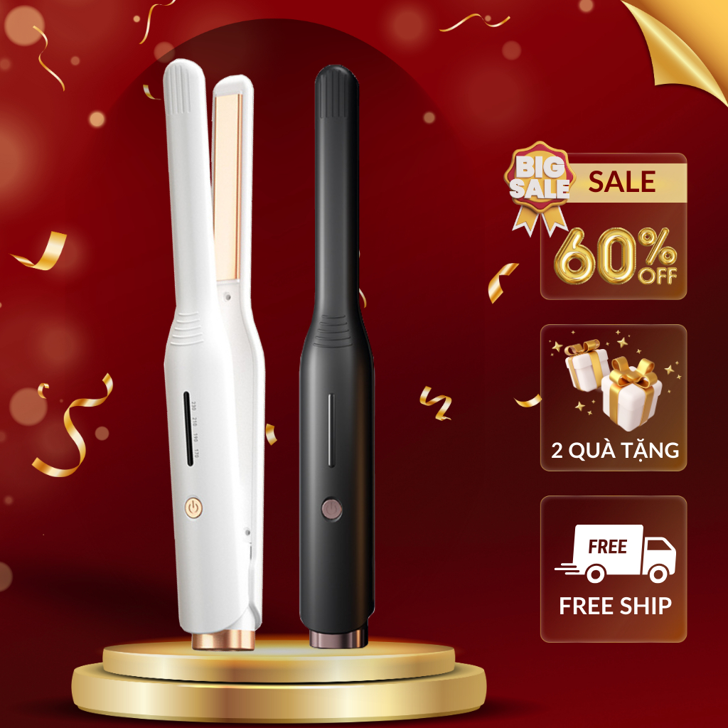 [Xả kho, cắt mã] Máy Ép Side Duỗi Uốn Tóc Nam 2 In 1 EGO Home, Máy Tạo Kiểu Tóc Nam Đa Năng Ion Âm Bảo Vệ Tóc KhosiTD