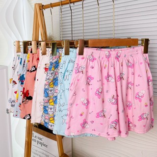 Quần đùi nữ mặc nhà thun cotton xuất dư đủ size từ 40-80kg