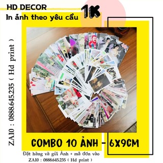 (freeship) COMBO 10 ẢNH 6X9CM ép lụa tràn viền in theo yêu cầu