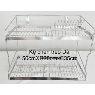 Kệ chén treo inox 201 php la dày kích thước dài 50cm,60cm,70cm rộng 28cm cao 35cm