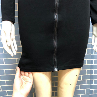 đầm thun đen dây kéo kiểu 2hand