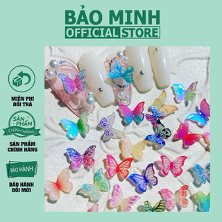 Khay bướm 6 màu trang trí móng - Set bướm 6 màu đính móng cực xinh - Charm bướm trang trí móng