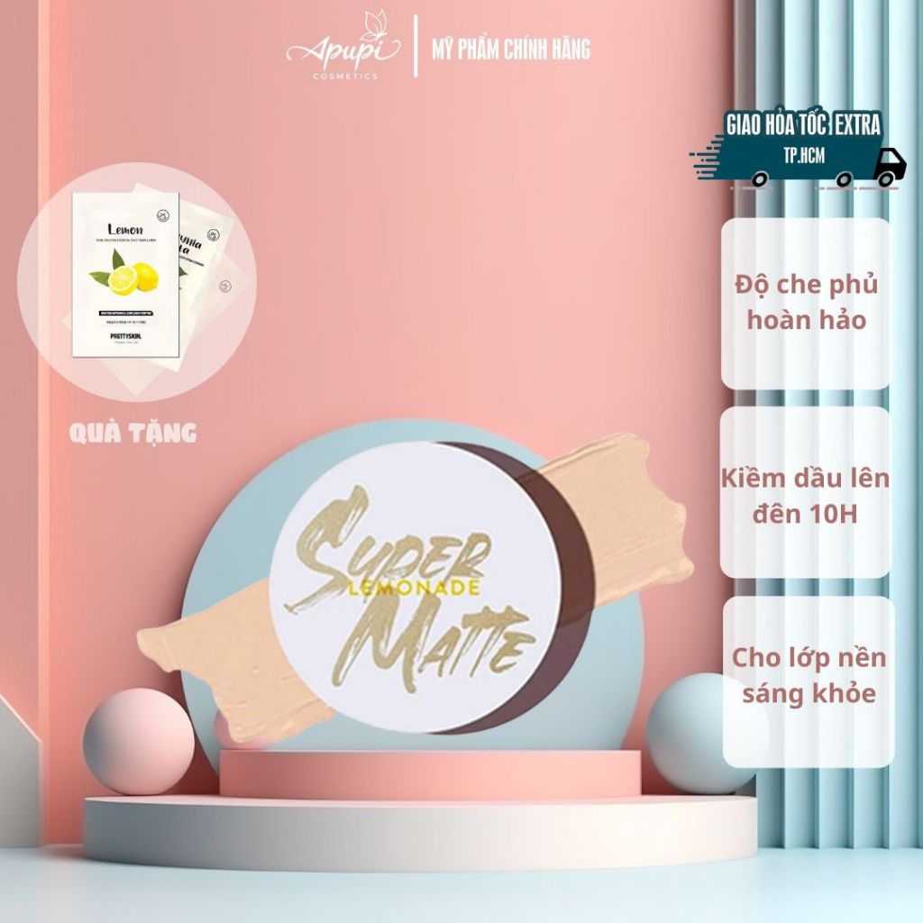 [FREESHIP]-Phấn nước kiềm dầu Supermatte cushion Lemonade