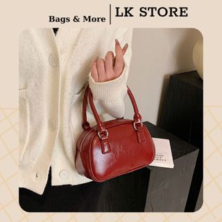 Túi xách nữ túi cầm tay đeo chéo hai quai da nhám dễ phối đồ LK519