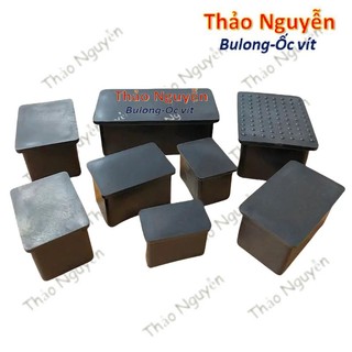 Nút bịt đầu sắt hộp ngoài 15x30, 20x40, 30x60, 40x80, 50x100, nút nhựa bịt chân bàn ghế