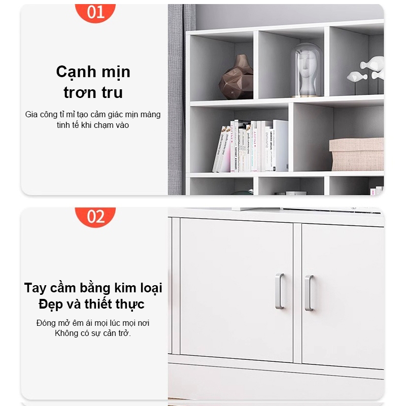 MY Kệ Sách Gỗ Tủ đựng đồ Nhiều Ngăn Chất Liệu MDF Chống Nước Tốt Có Nhà Phong Cách Hiện đại | BigBuy360 - bigbuy360.vn