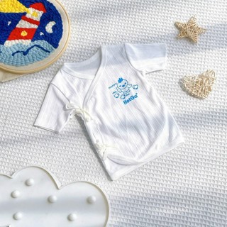 Áo Tay Ngắn Cho Bé Sơ Sinh, Áo cột dây cho bé ấm ngực dưới 5kg Chất Vải Thun Co Giãn, Mềm