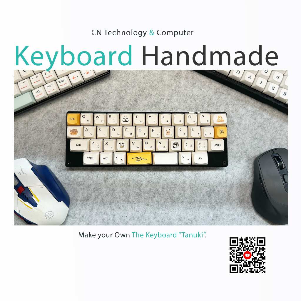 Bàn Phím Tự Làm DIY Layout 40 Tanuki Điều Khiển Qua ATmega32U4 Có Thể Remap Từng Phím