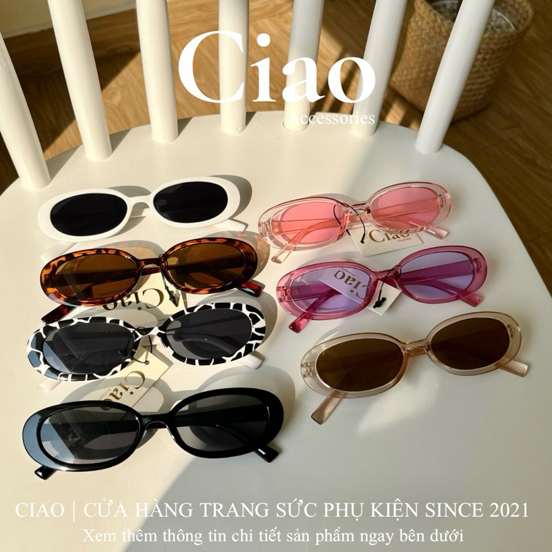 [HOẢ TỐC 1H] Kính mát/ Kính thời trang bản oval mã 02 phong cách Ciao accessories