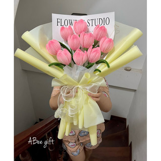 Bó hoa tulip kẽm nhung 10 bông, quà tặng bạn gái
