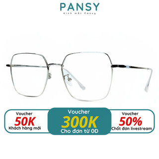 Kính thời trang nữ vuông kim loại 66013 - mắt kính thời trang nhiều màu pansy