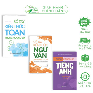 Sách: Sổ Tay Kiến Thức Trung Học Cơ Sở: Toán + Ngữ Văn + Tiếng Anh
