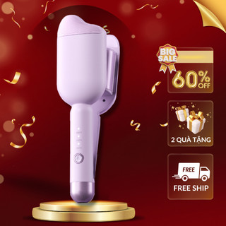  Máy Uốn Tóc Xoăn Sóng Nước Hippie 36mm EGO Home Máy làm Tóc Hippie Sóng Sâu Tích Hợp Ion Bảo Vệ Tóc Hư Tổn 