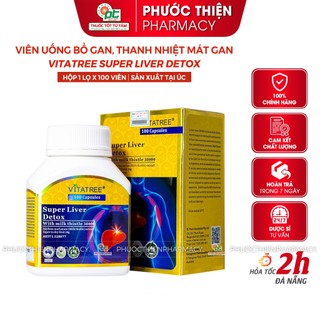 Viên uống bổ gan, giải độc gan Vitatree Super Liver Detox 100 Viên hạ men gan