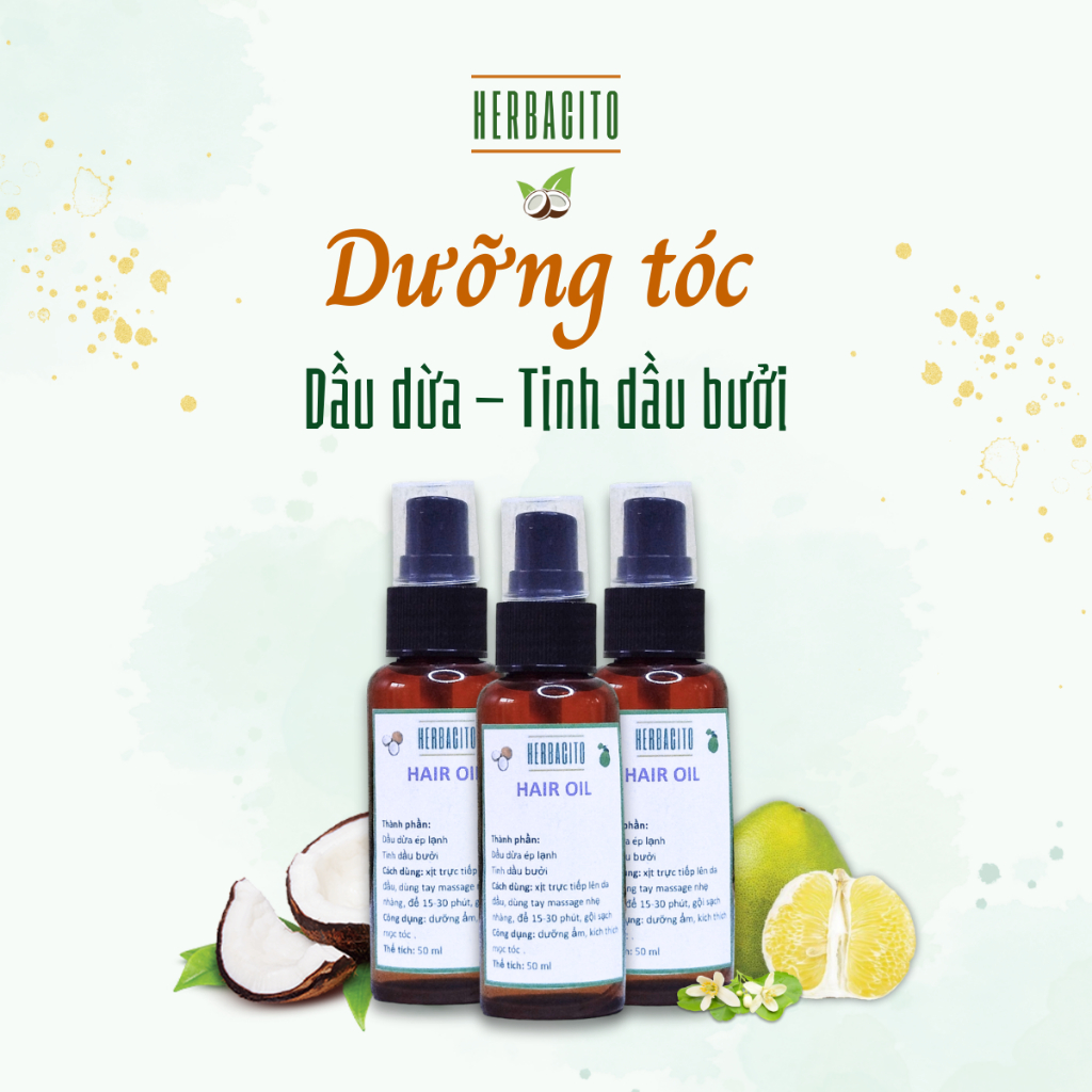 Dưỡng tóc Dầu dừa tinh dầu Bưởi