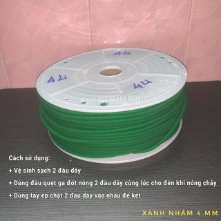 Dây curoa xanh dày 4 (mm), dây đai xanh 4 (mm), dây curoa PU cho máy may, máy tách