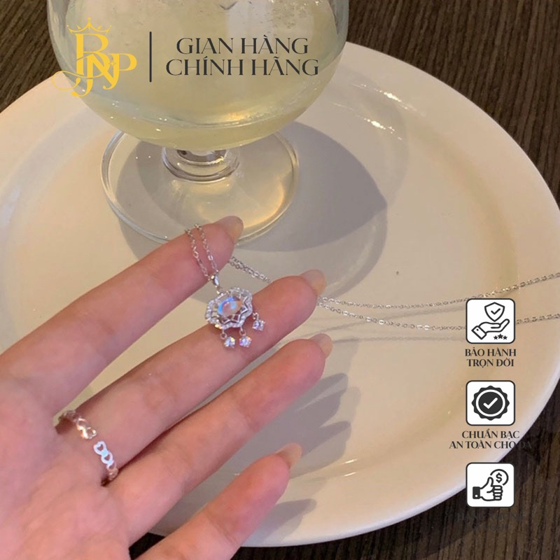 Dây chuyền bạc nữ BNP khánh đá Moon