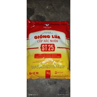 giống lúa ST25 ( gạo ngon nhất thế giới) 1kg( bao bì mới)