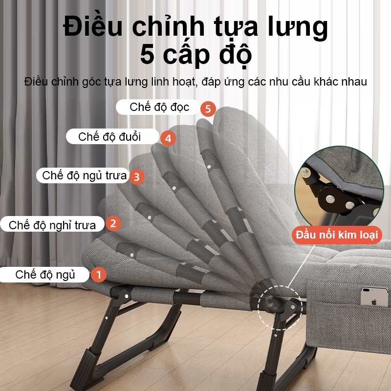 Ghế bập bênh đôi thư giãn ghế lười sofa Giường ngủ văn phòng Giường xếp văn phòng ngủ trưa gấp gọn | BigBuy360 - bigbuy360.vn