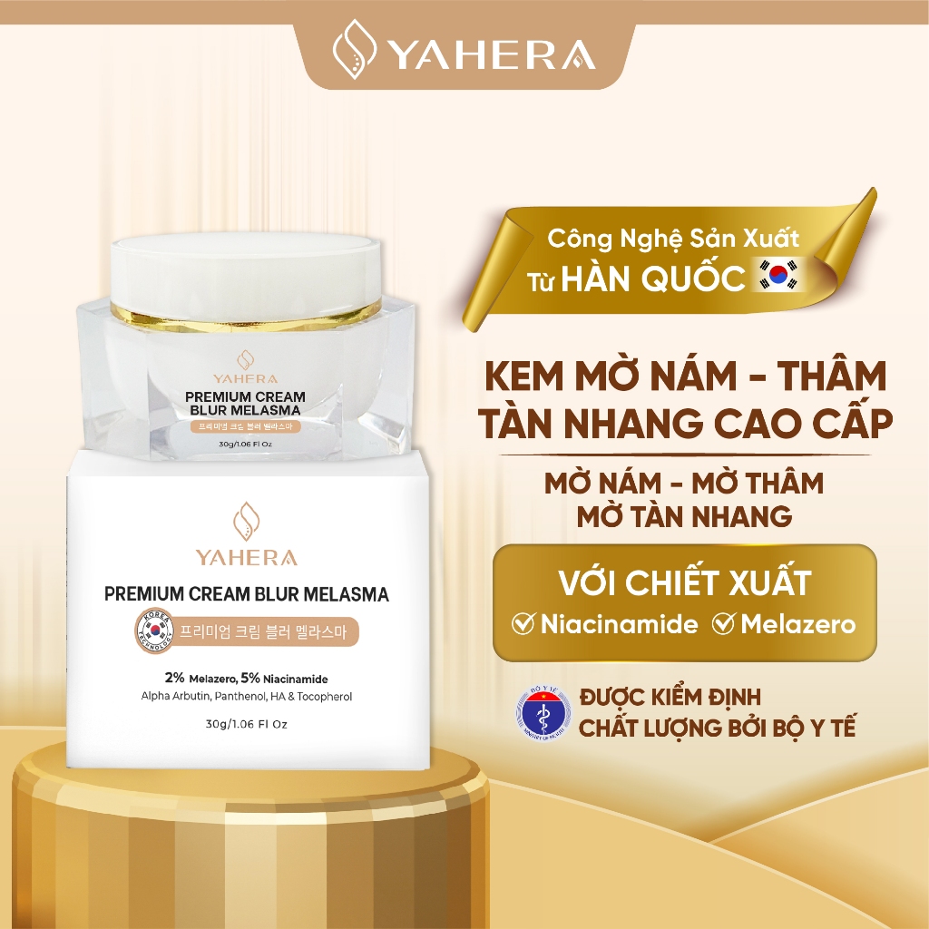 Kem mờ nám tàn nhang YAHERA Premium Cream Blur Melasma mờ nám tàn nhang chống lão hoá phục hồi da giảm nếp nhăn 30g