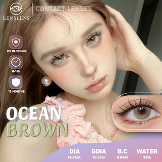 Lens Mắt Kính Áp Tròng Nâu Nhũ Ngọc Trai Ocean Brown