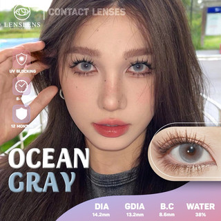 Lens Mắt Kính Áp Tròng Ocean Gray Xám Tây Filter Nhũ Ngọc Trai