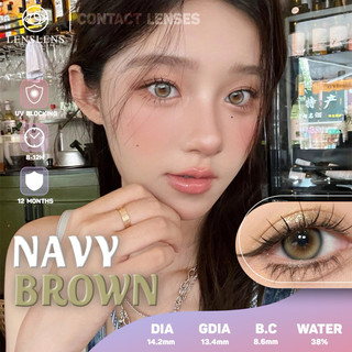 Lens Mắt Kính Áp Tròng Nâu Xanh Hot Navy Brown 14.0mm
