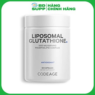 Codeage liposomal glutathione 1000mg chống oxy hóa cực mạnh, trắng sáng da, mờ nám