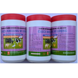1kg CALCI-KHOÁNG VI LƯỢNG Thức ăn bổ sung khoáng cho gia súc, gia cầm, chó mèo, chim cảnh