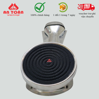 Bộ điếu inox hồng ngoại 9cm- Họng đầu đốt chia lửa gốm Caramic (Kèm bass+vít), linh phụ kiện bếp gas