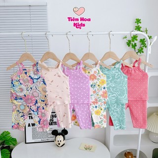 Bộ 2 dây quần lửng cotton Bozip xuất dư cho bé gái từ 7-19kg