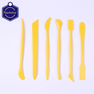 Bộ 6 dao, dụng cụ làm gốm, đất sét, điêu khắc đất sét bằng nhựa keepsmiling