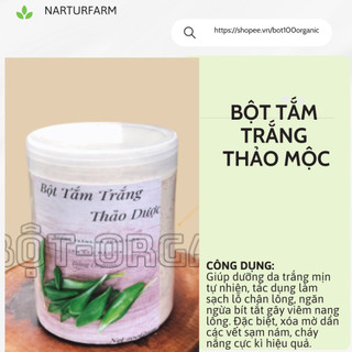 Bột tắm trắng thảo mộc- chiết xuất 100% thảo mộc tự nhiên, dưỡng trắng mịn da