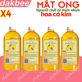 4 LÍT mật ong rừng hoa cỏ kim nguyên chất Daklak - tăng cường sức khỏe [ DAKBEE ]